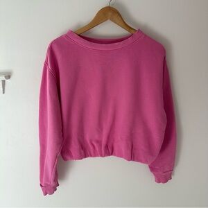 Pink Cropped Sweatshirt